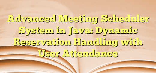 Advanced Meeting Scheduler System in Java: Dynamic Reservation Handling with User Attendance