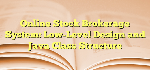 Online Stock Brokerage System: Low-Level Design and Java Class Structure