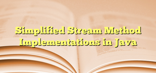 Simplified Stream Method Implementations in Java