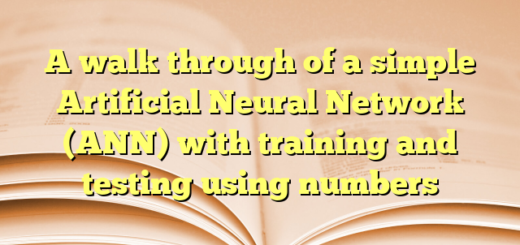 A walk through of a simple Artificial Neural Network (ANN) with training and testing using numbers