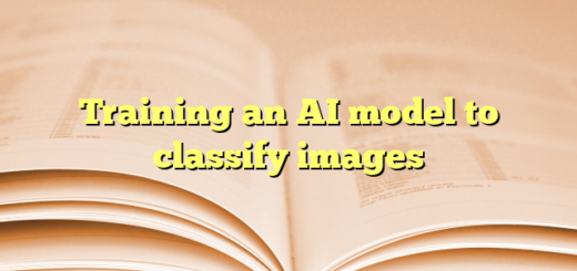 Training an AI model to classify images