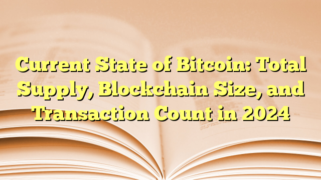 Current State of Bitcoin: Total Supply, Blockchain Size, and Transaction Count in 2024