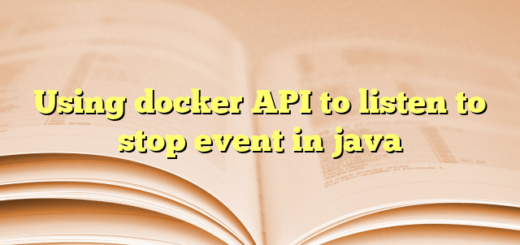 Using docker API to listen to stop event in java