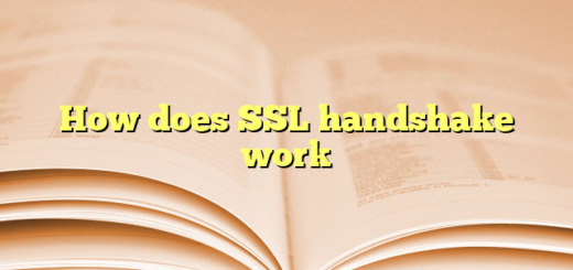 How does SSL handshake work