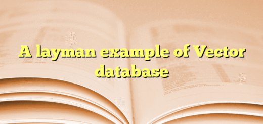 A layman example of Vector database