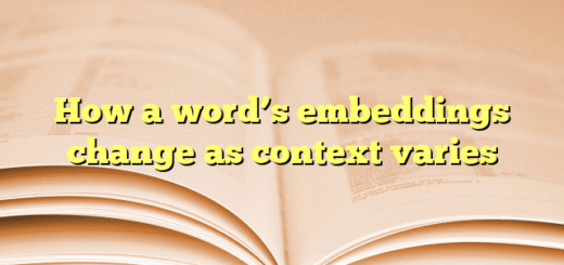 How a word’s embeddings change as context varies