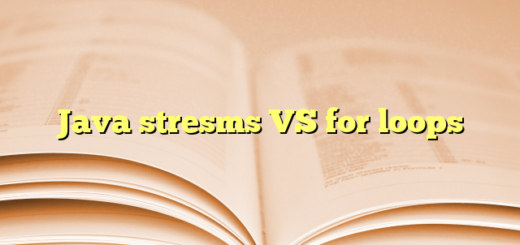 Java stresms VS for loops