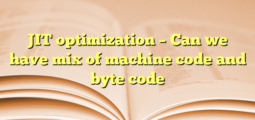 JIT optimization – Can we have mix of machine code and byte code